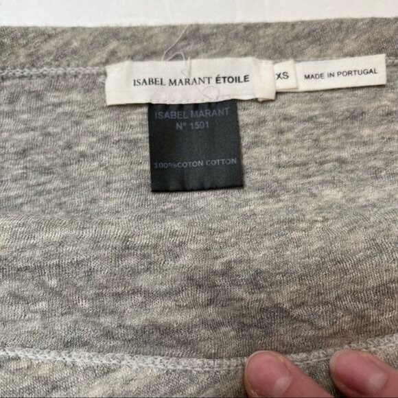 Isabel Marant etoile gray twist pencil skirt designer career office XS - Picture 7 of 9